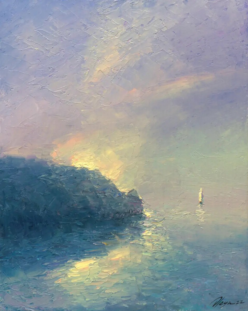 Mer arc-en-ciel, 2022, huile sur toile, Dmitry Oleyn