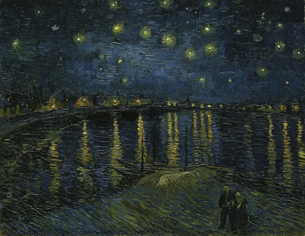 Nuit étoilée sur le Rhône, peinture à l'huile sur toile, 1888, Vincent van Gogh