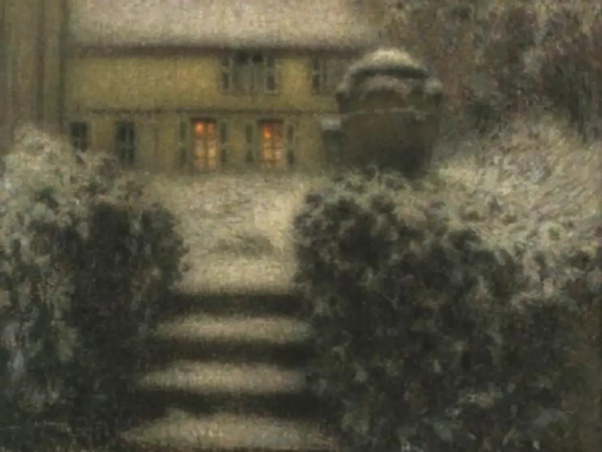 L’Escalier, Gerberoy ou Nuit de neige, 1902, huile sur toile, Henri, Le Sidaner