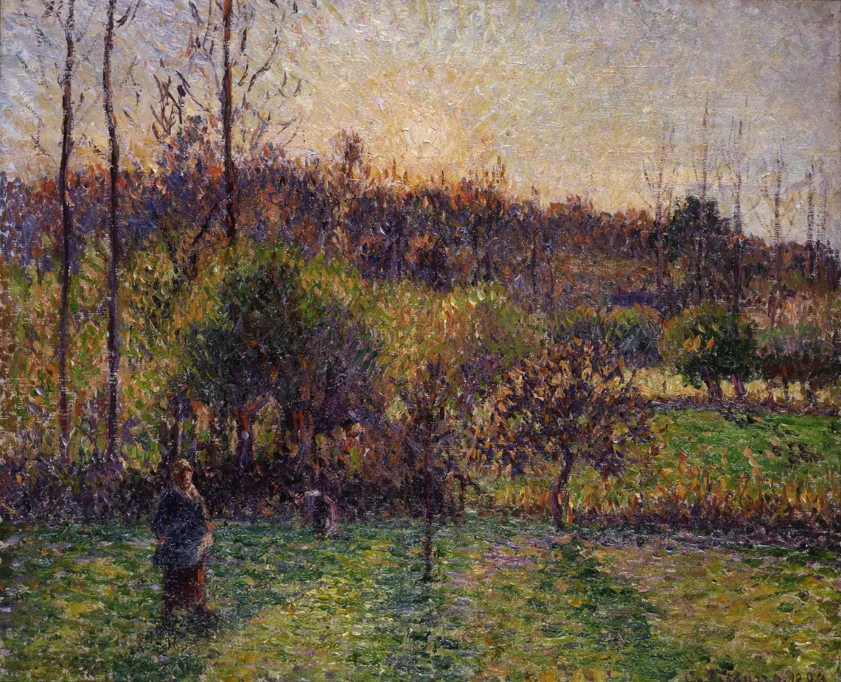 Soleil levant à Éragny, 1894, huile sur toile, Camille Pissarro (1831-1903),