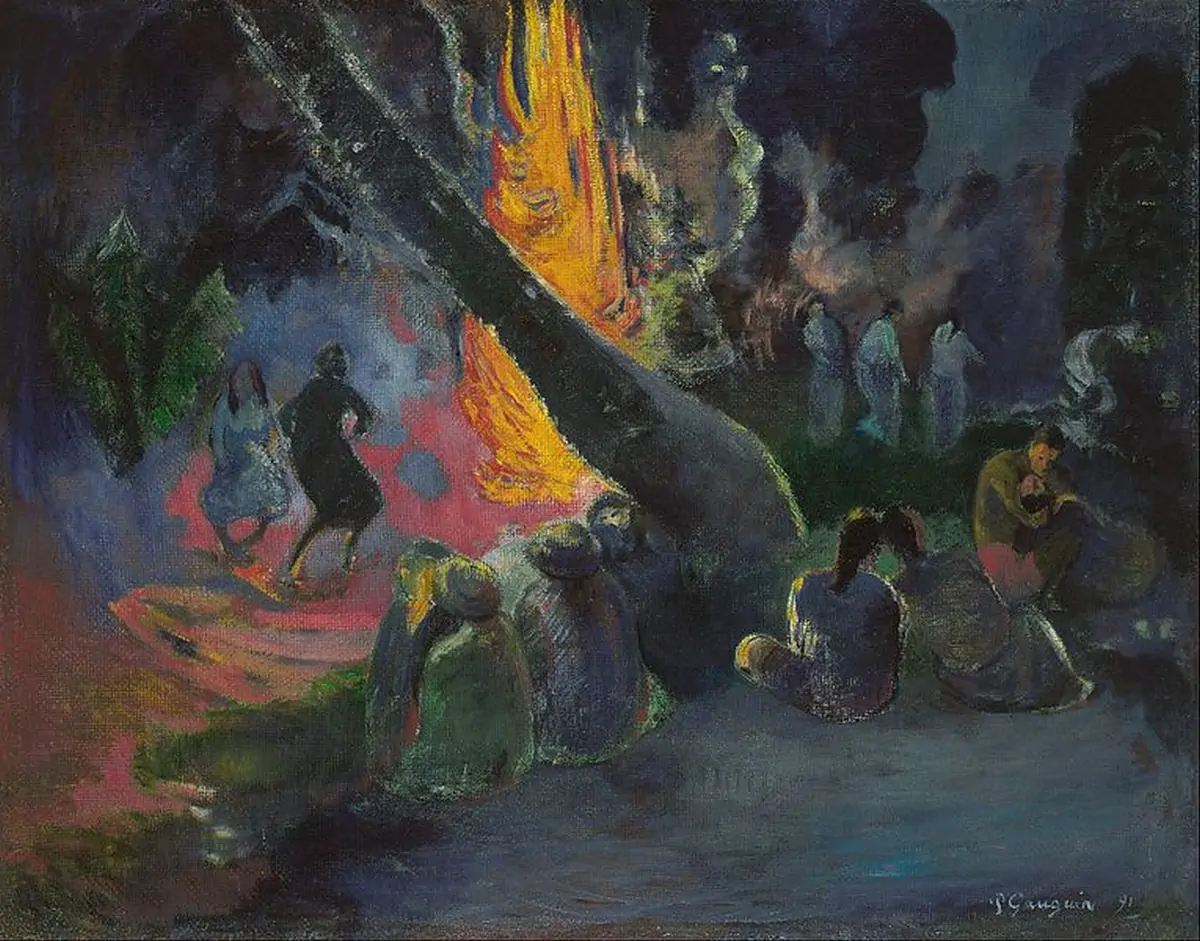 Upa upa, La Danse de feu, 1891, huile sur toile, Paul Gauguin